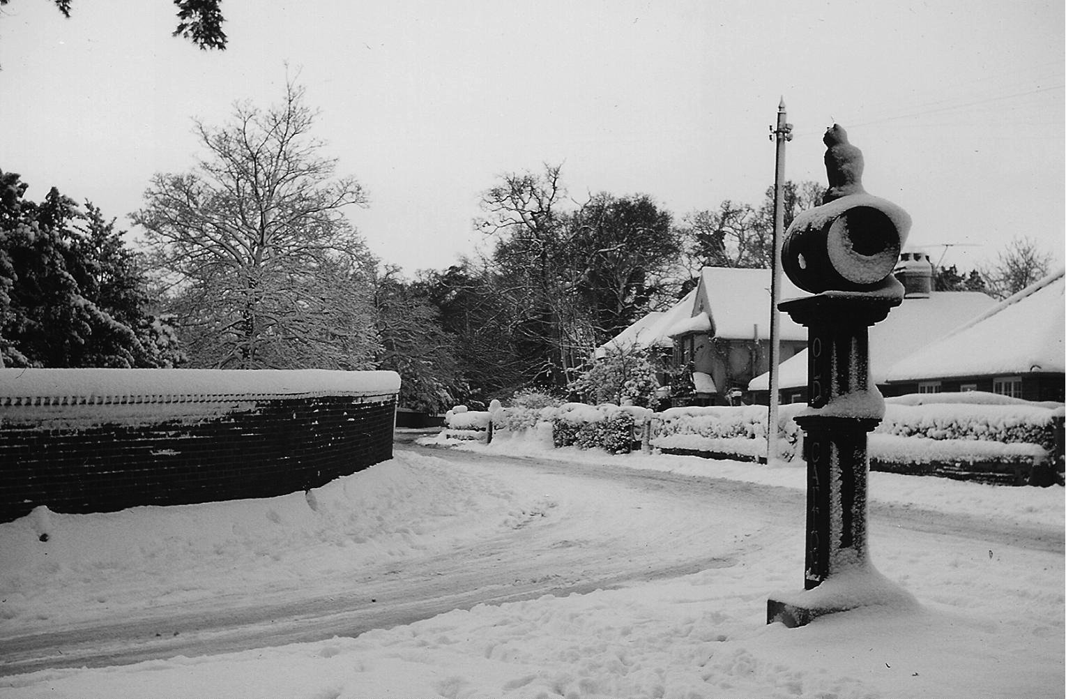 Snow at the junction - 1960s